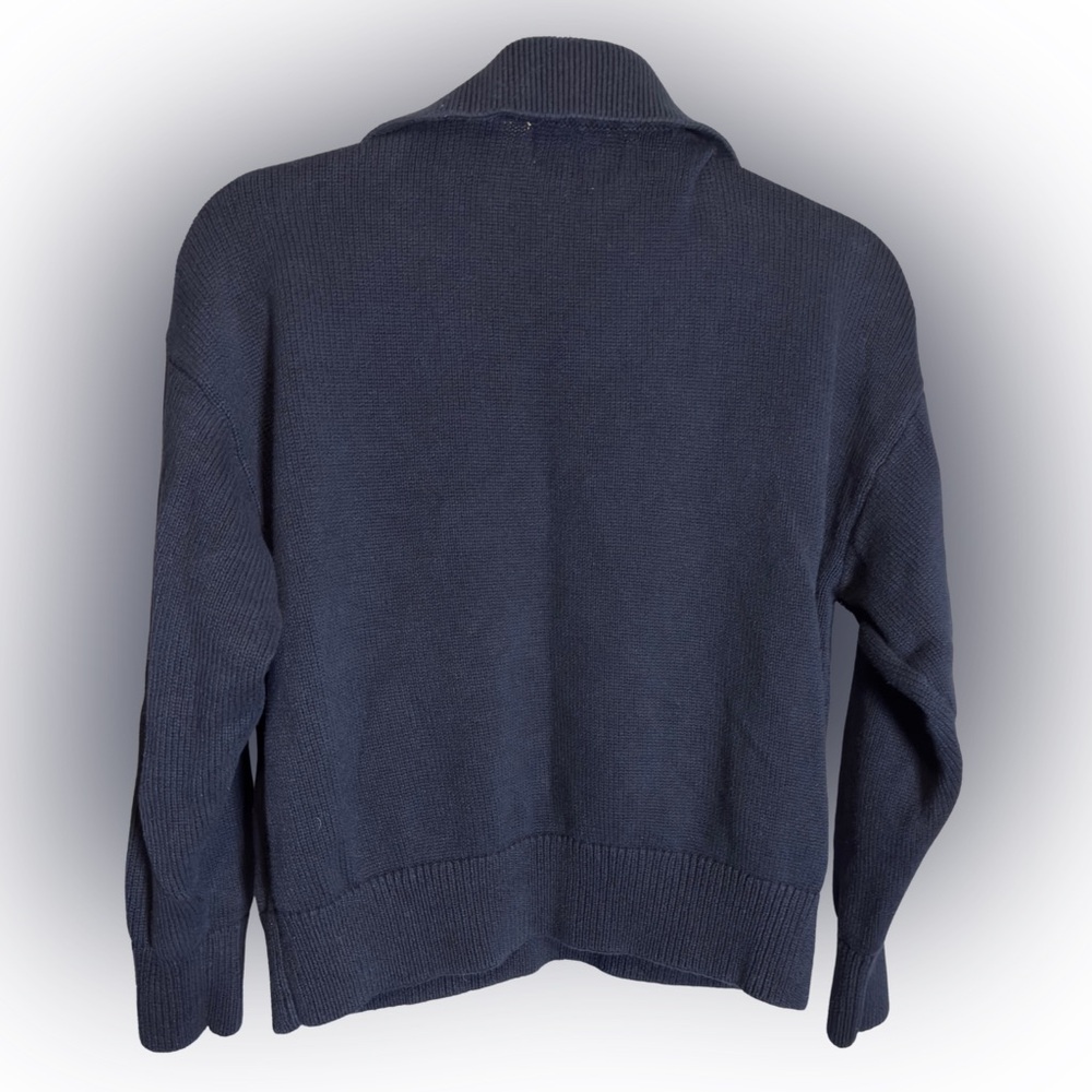 Old Navy Women's Deep Blue V-Neck Sweater - Picture 3 of 3